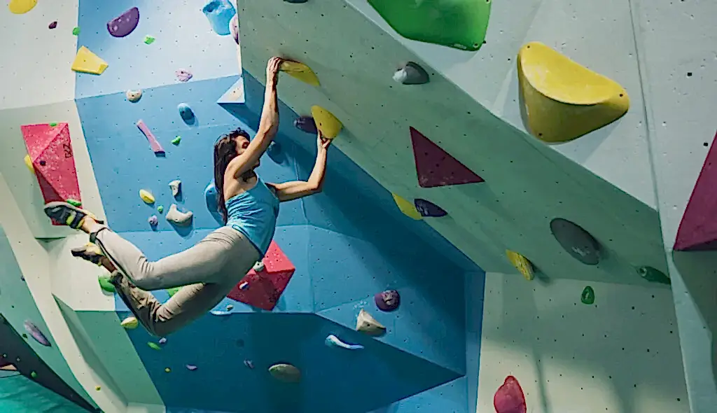 Woman climbing at City Bloc Leeds